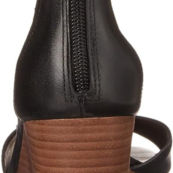 Lucky Brand Jodella Wedge Sandal Black Leather - Picture 5 of 8